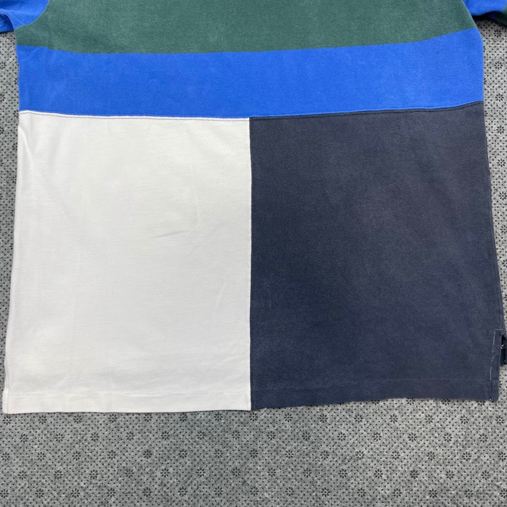 Vintage Izod Colorblock Polo Shirt Mens XL Short Sleeve Cotton Pique Multi-Color - Picture 10 of 11